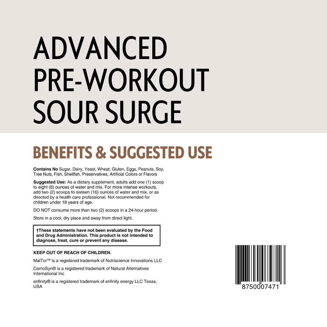 Advanced Pre-Workout Sour Surge Powder