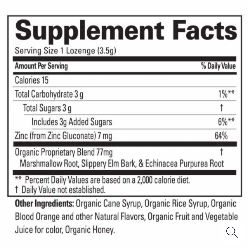 Quantum Health TheraZinc Lozenges (Blood Orange)