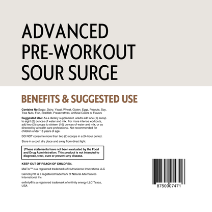 Advanced Pre-Workout Sour Surge Powder
