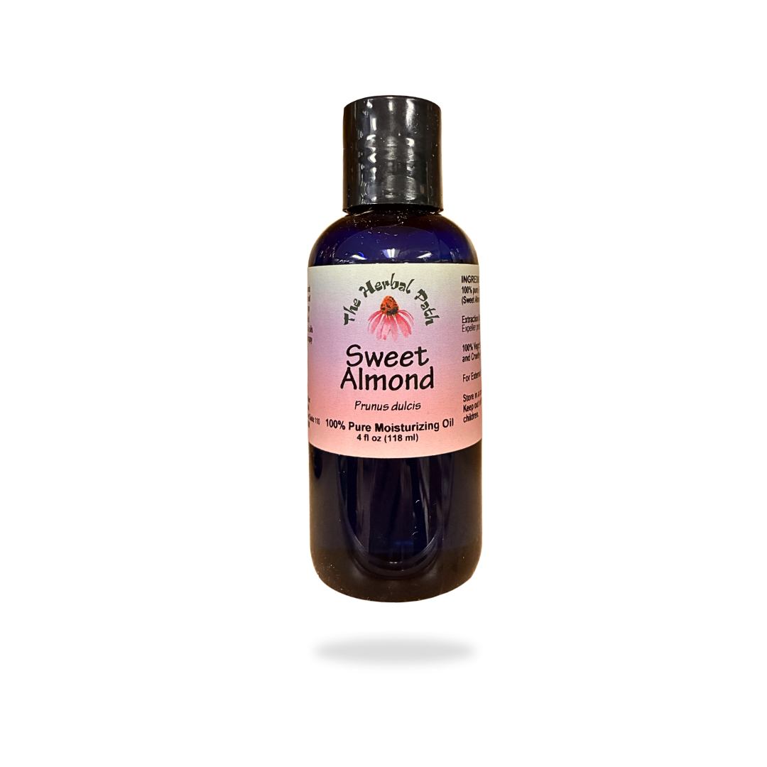 Sweet almond oil by Herbal Path Vitality Works. 4 ounces.