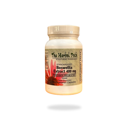Bottle of Boswellia Extract 400 mg by The Herbal Path.