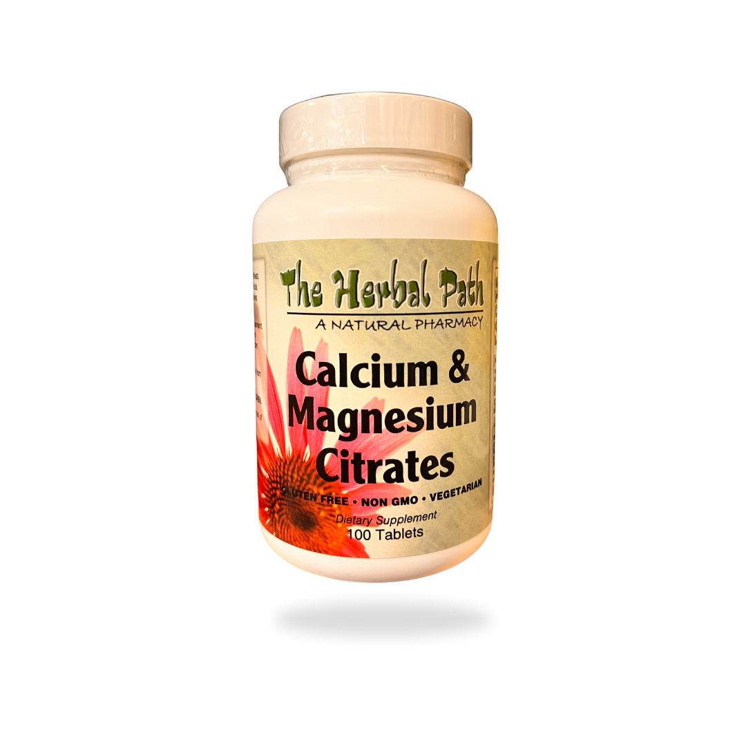Bottle of Calcium & Magnesium Citrates supplement of 100 tablets.