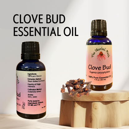 Clove bud essential oil by The Herbal Path.
