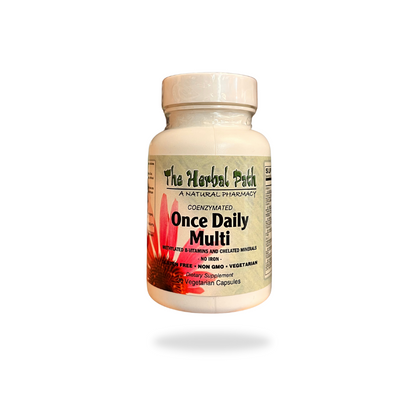 Bottle of 'Once Daily Multi' supplement from The Herbal Path 