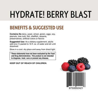 Hydrate! Berry Blast Drink Mix