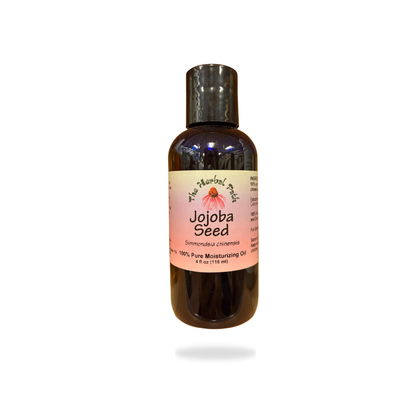 Jojoba seed pure moisturizing oil by The Herbal Path.