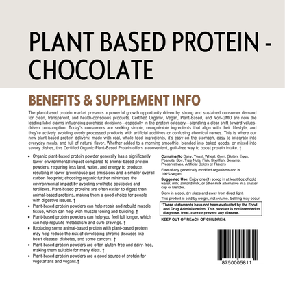 Reliance Organic Plant Based Protein Powder - Chocolate