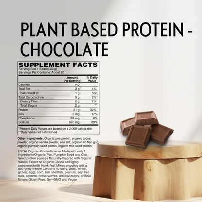 Reliance Organic Plant Based Protein Powder - Chocolate