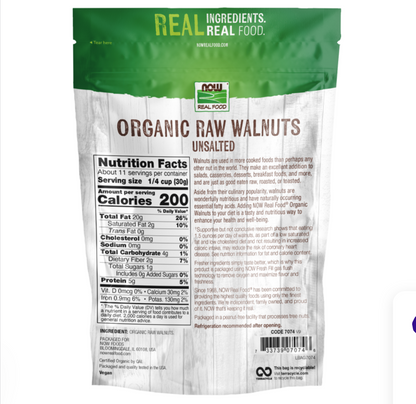 NOW Foods Raw Walnuts (Organic & Unsalted)