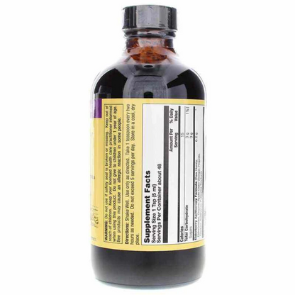 Bottle with a label on a white background