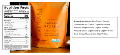 Truvani Organic Plant Based Protein Powder (Pumpkin Spice)