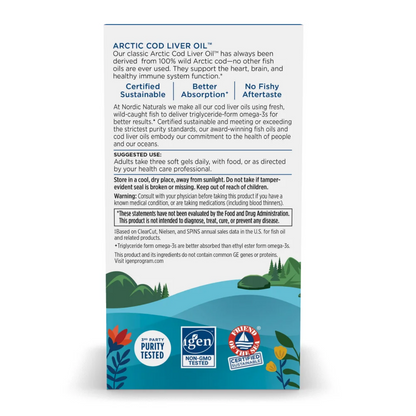 Nordic Naturals Arctic Cod Liver Oil (Lemon)