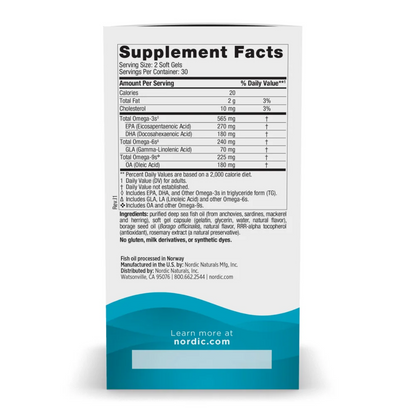 Supplement facts label on a white background