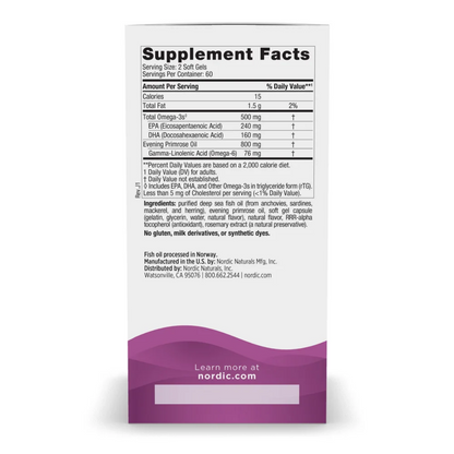 Supplement facts label with nutritional information on a white background