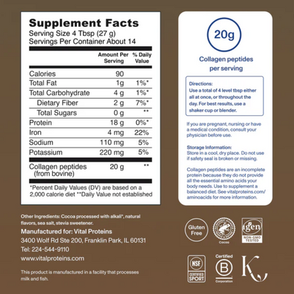 Vital Proteins Collagen Peptides (Chocolate)