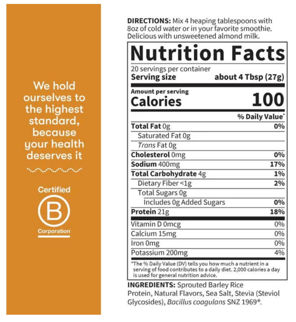Garden of Life Protein Probiotics (Vanilla Caramel)