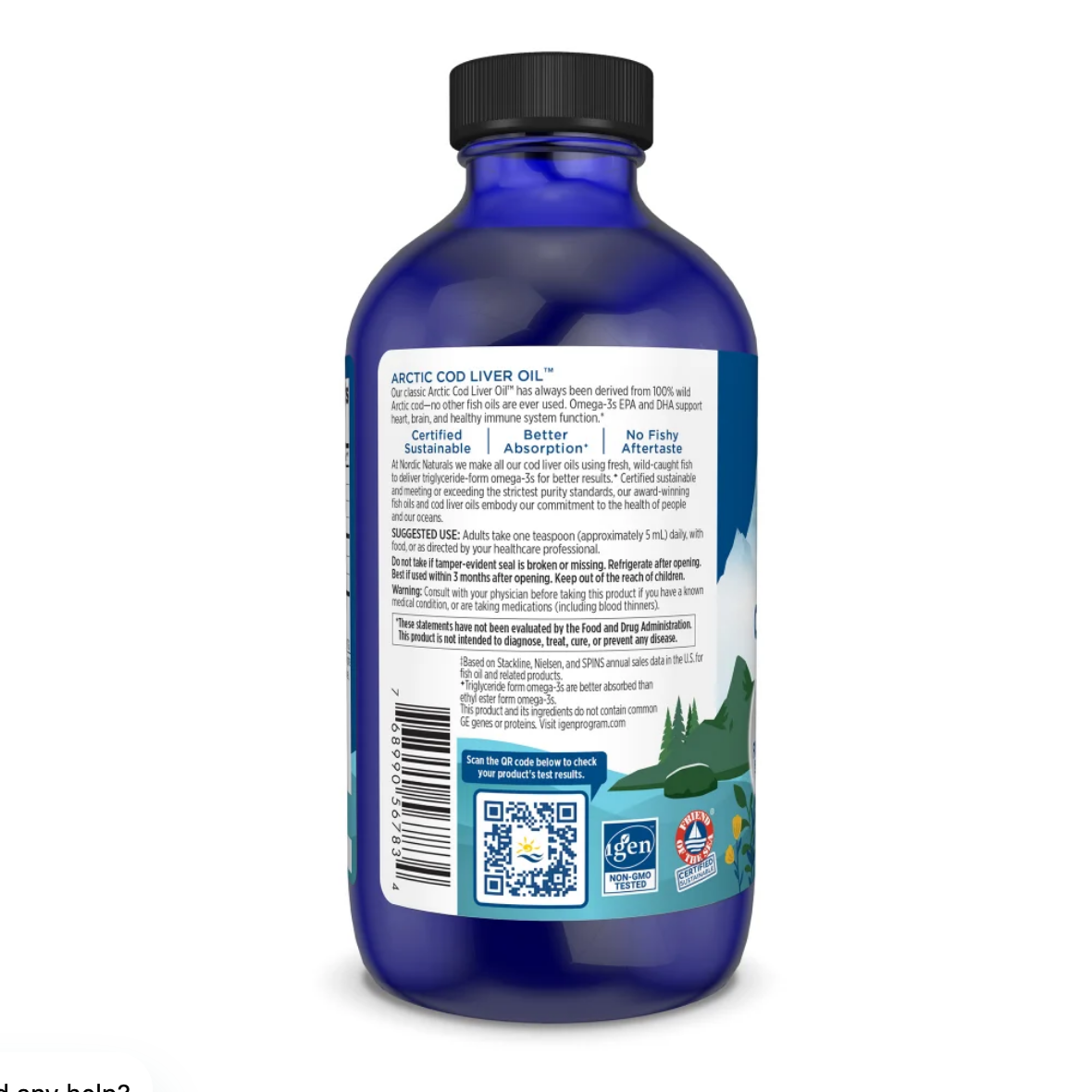 Nordic Naturals Arctic Cod Liver Oil Liquid (Strawberry)