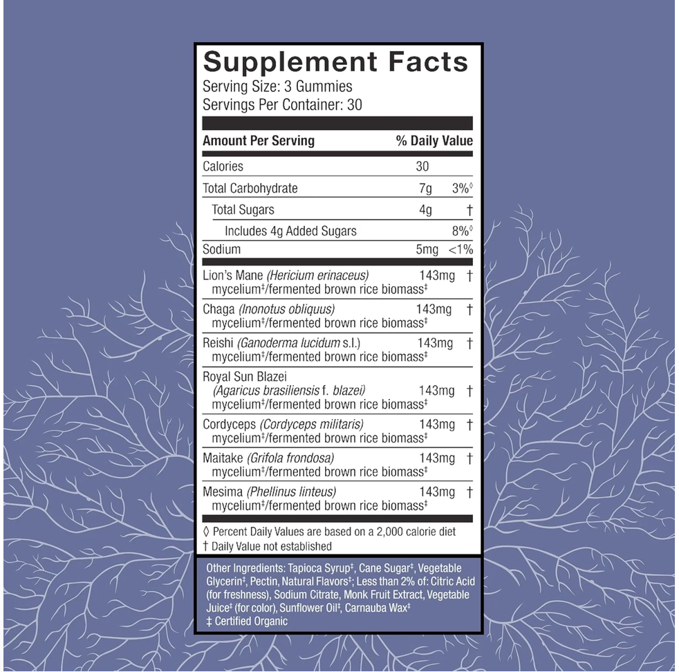 Host Defense Mushrooms Stamets 7 Gummies (Strawberry)