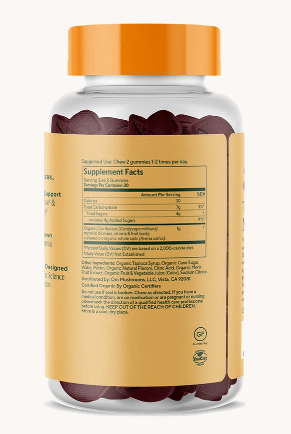 Om Mushroom Gummies Cordyceps (Cherry Burst)