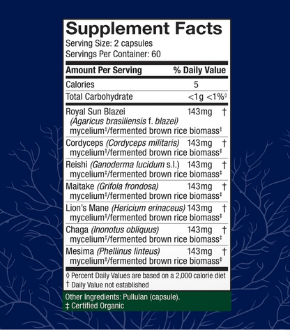 Host Defense Stamets 7 Mushroom Capsules