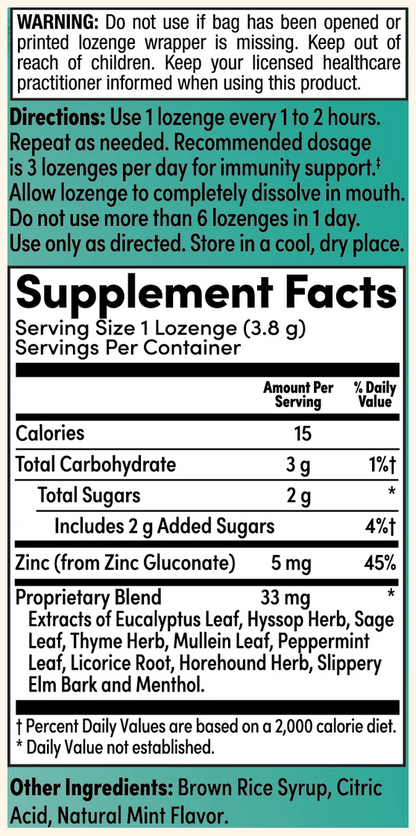 Zand Immunity Menthol Lozenges