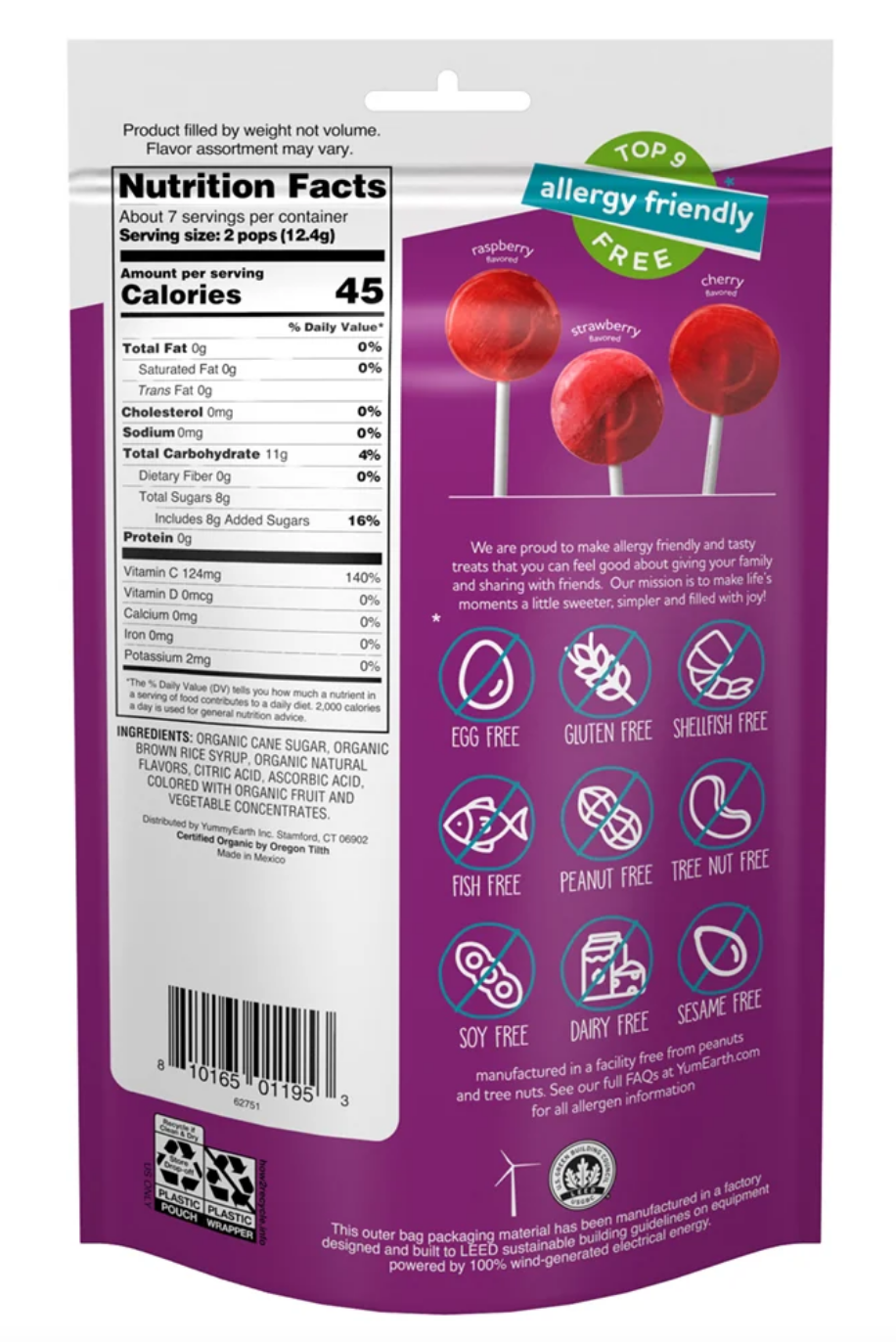 YumEarth Organic Vitamin C Pops