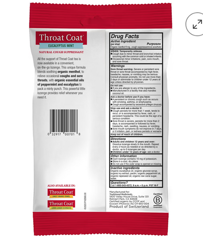 Traditional Medicinals Organic Throat Coat (Eucalyptus Mint)