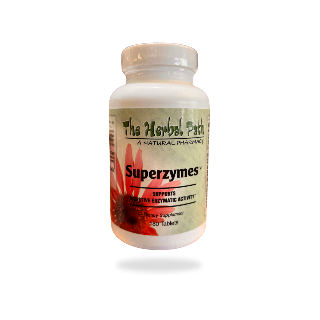 Superyzmes supplement bottle from The Herbal Patch on a white background.