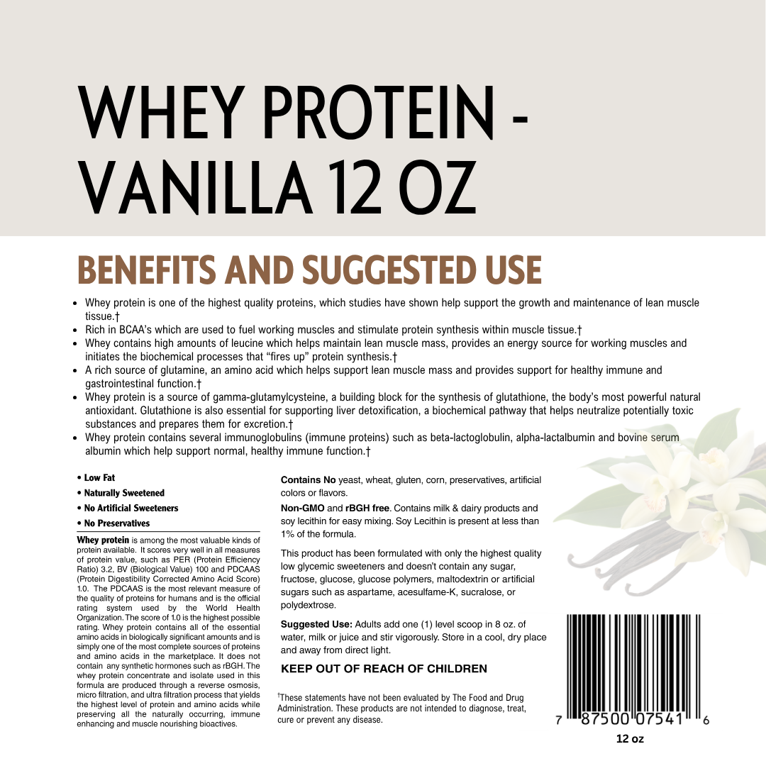 Reliance Whey Protein Powder - Vanilla
